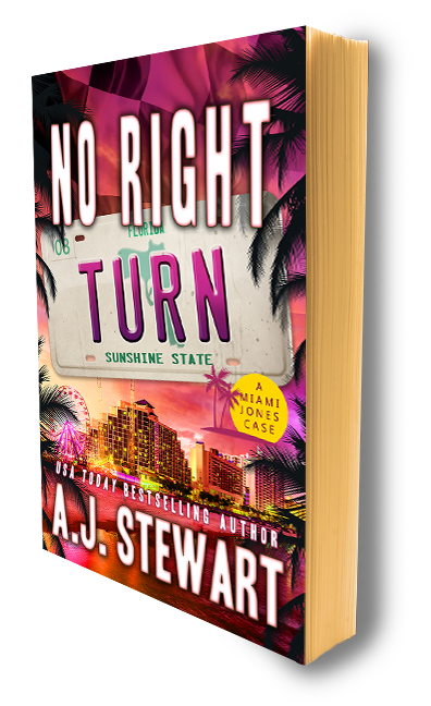 No Right Turn — Miami Jones Mystery, book 8 (paperback) - SIGNED BY AUTHOR